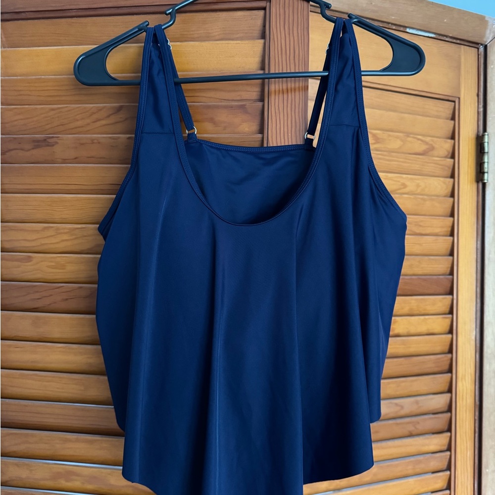 NEW XL Swim Top – Deep Blue & Flattering